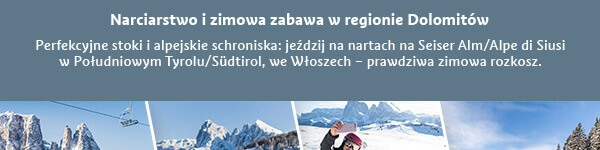 Narciarstwo i zimowa zabawa w regionie Dolomitów
