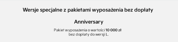 Wersje specjalne z pakietami wyposażenia bez dopłaty
